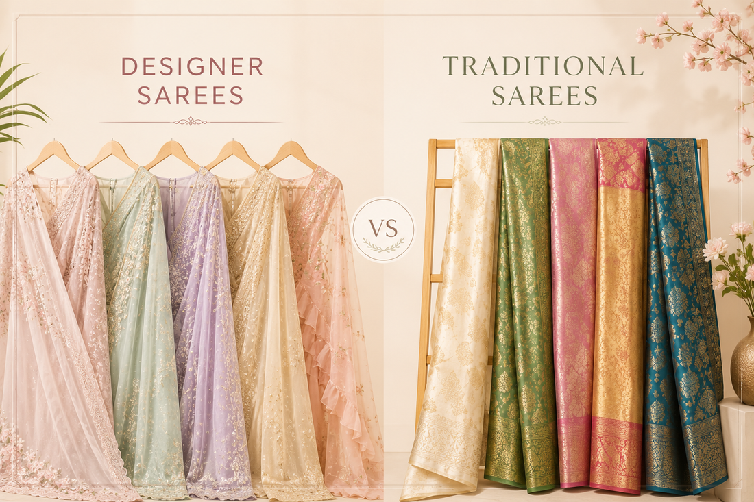 Designer Sarees vs Traditional Sarees: Which One Should You Choose?
