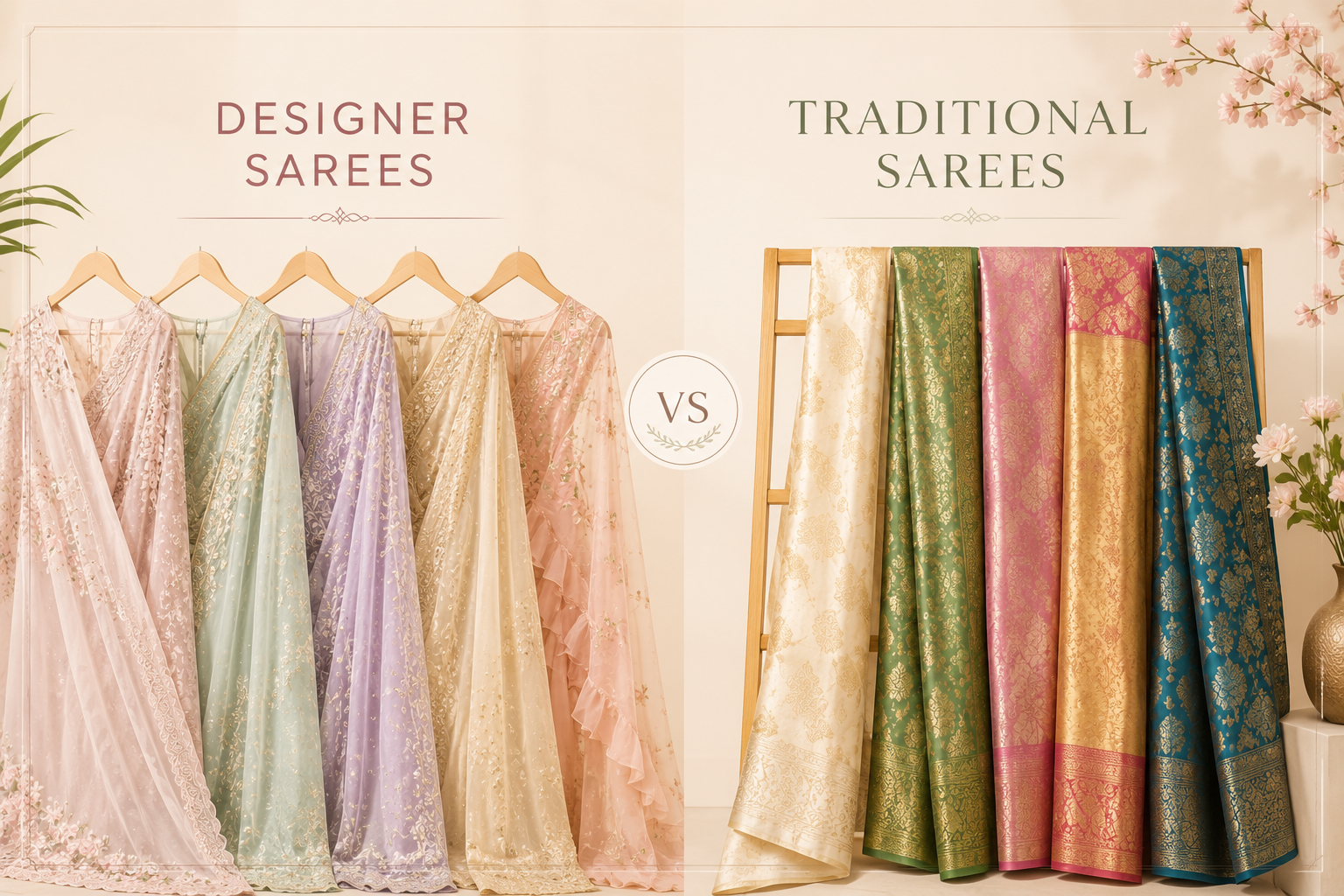 Designer Sarees vs Traditional Sarees: Which One Should You Choose?