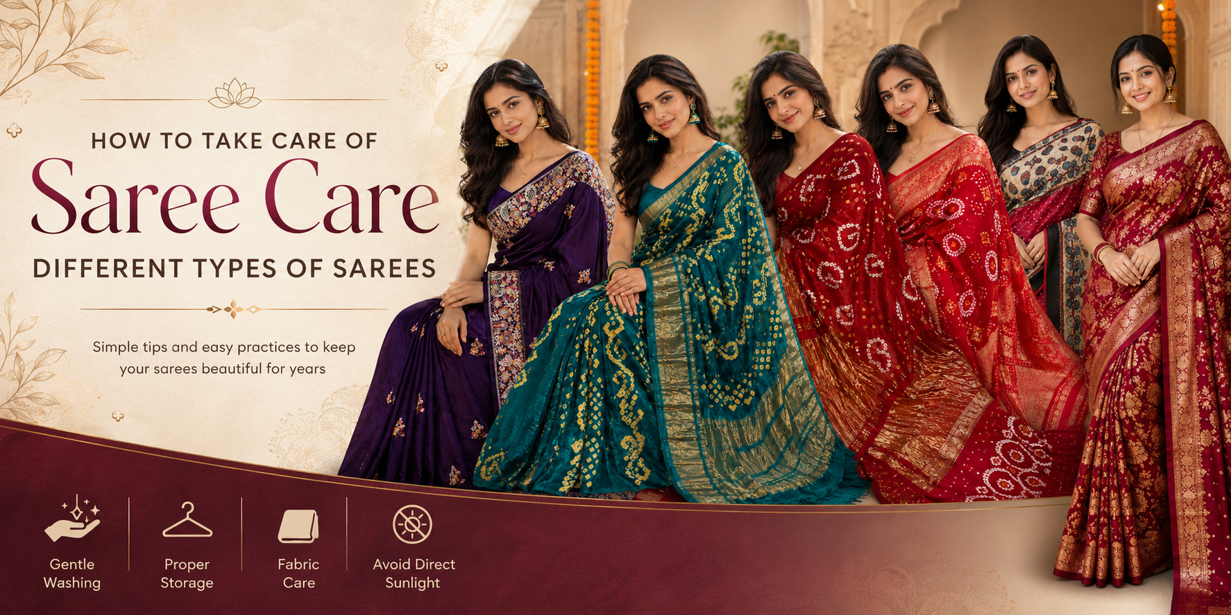 How to Take Care of Different Types of Sarees
