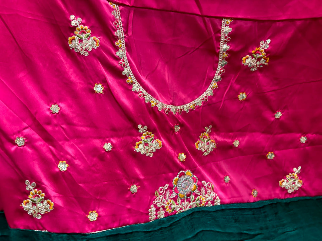 Modal fabric Saree and  embroidery  blouse