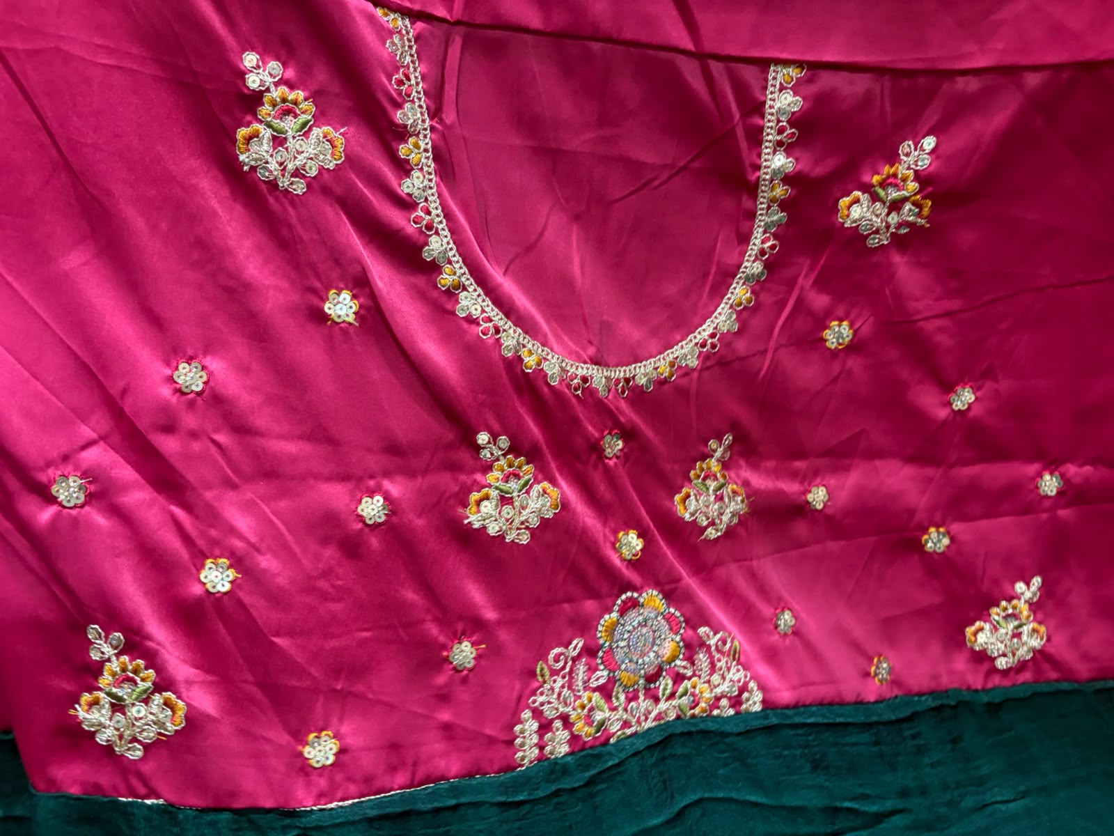 Modal fabric Saree and  embroidery  blouse