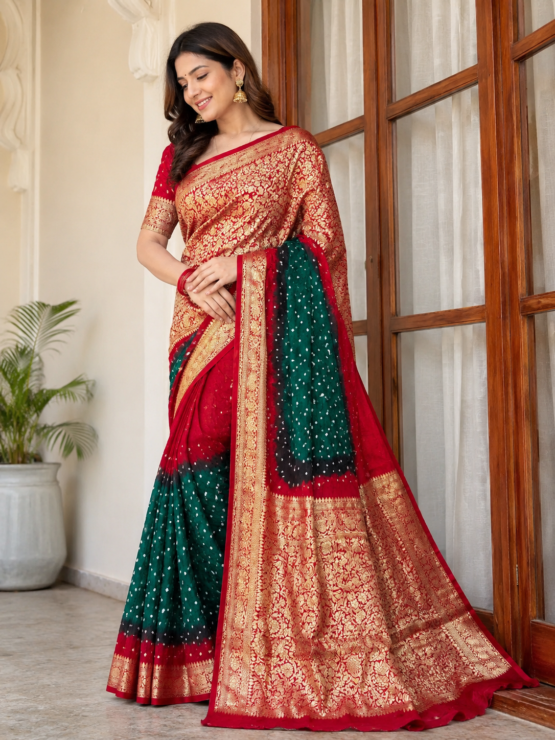Royal Banarasi Bandhani Saree